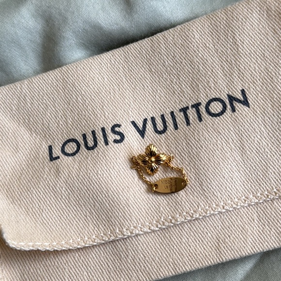 Louis Vuitton 2020 Blooming Strass Gold Plated Ring Size 7 - Picture 8 of 8